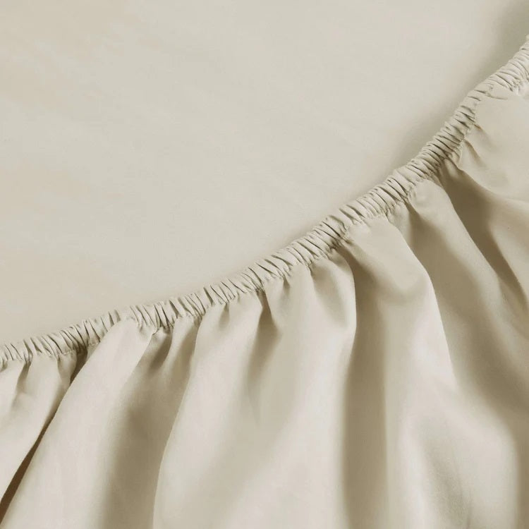 Christy 400 TC Sateen Plain Dyed Sheets in Colour Linen