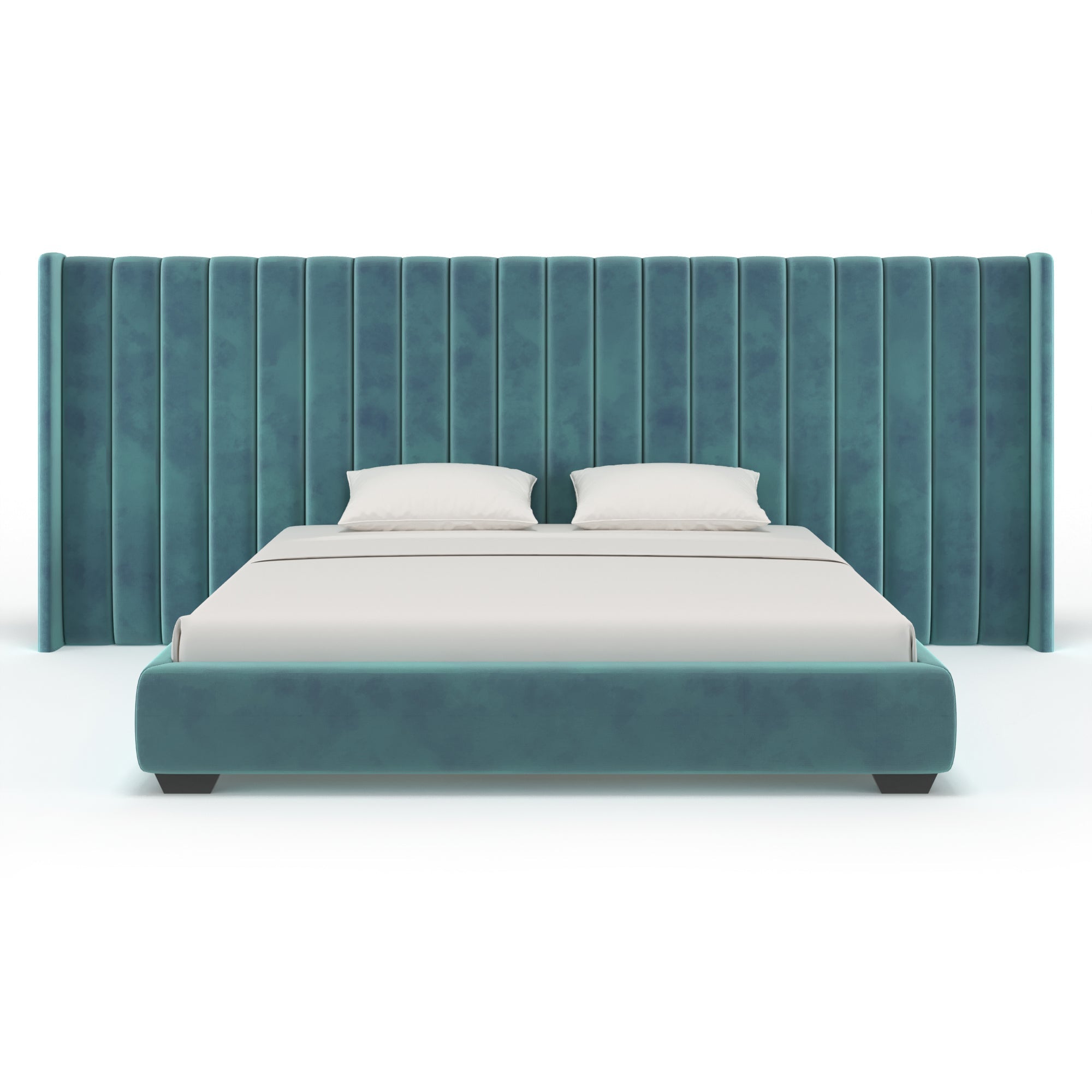 Teal deals velvet bed