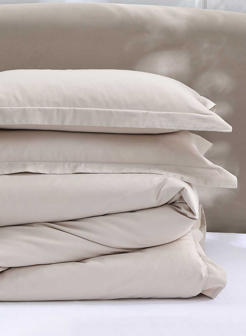 MUIR 300TC Cotton Duvet Cover Set Latte