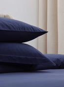 MUIR 300TC Cotton Pillowcase PC Pair - Navy