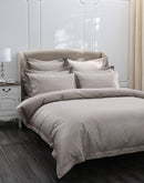 MUIR 500TC Egyptian Cotton Duvet Cover Set - Taupe | Helmii