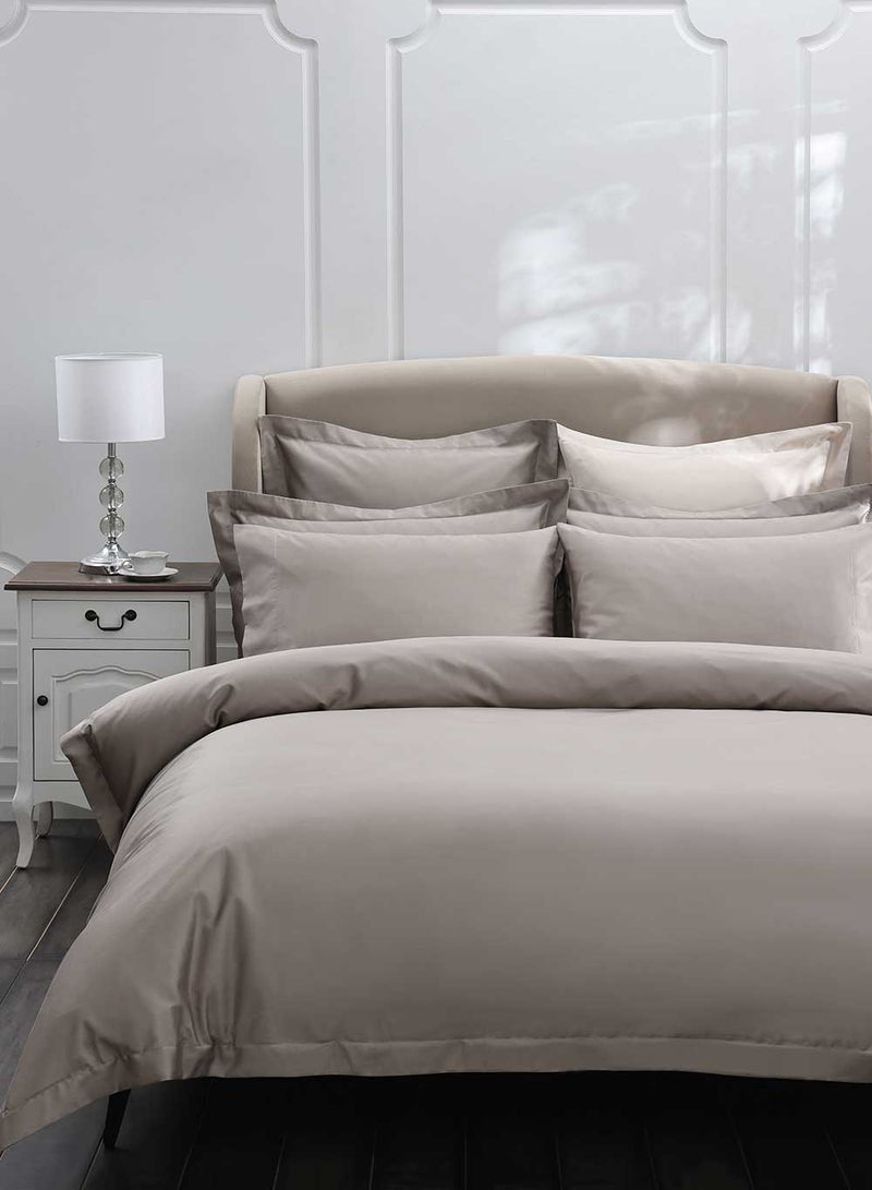 MUIR Luxury Hotel Quality 500TC Egyptian Cotton Duvet Cover Set - Taupe