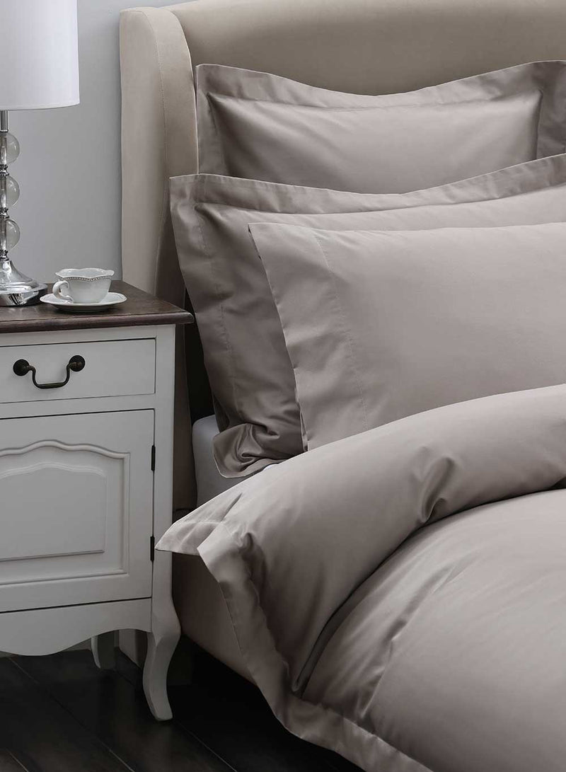 MUIR Luxury Hotel Quality 500TC Egyptian Cotton Duvet Cover Set - Taupe