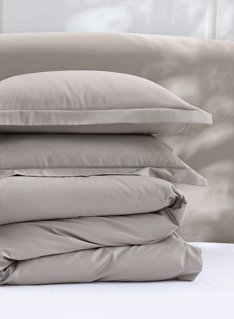 MUIR Luxury Hotel Quality 500TC Egyptian Cotton Oxford PC Pair - Taupe