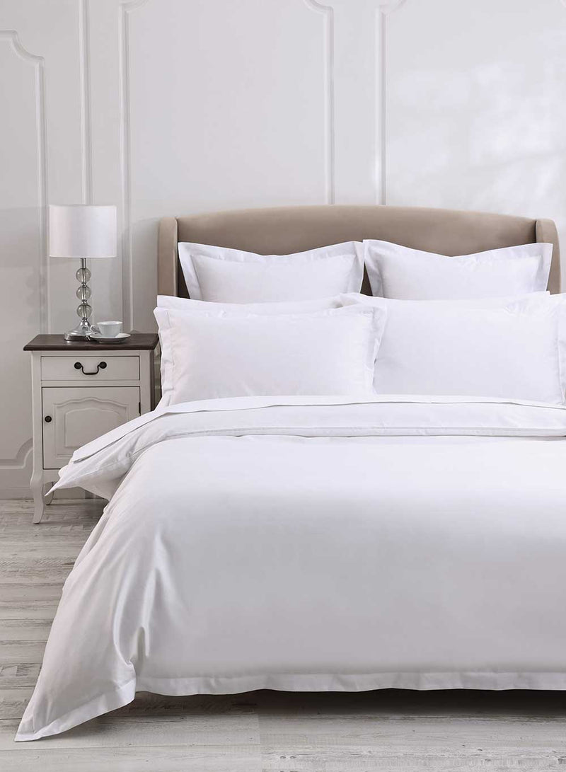 MUIR Luxury Hotel Quality 500TC Egyptian Cotton Duvet Cover Set - White
