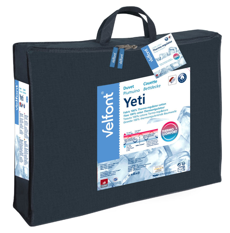 Velfont Yeti Filled Duvet with Temperature Regulating Cotton Cover and Synthetic Filling