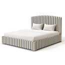 Custom Made Belsay Bed - The Pure Edit Capri Stripe