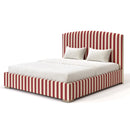 Custom Made Belsay Bed - The Pure Edit Capri Stripe