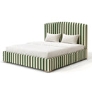 Custom Made Belsay Bed - The Pure Edit Capri Stripe