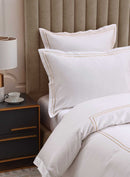 Empire Luxury Hotel Quality Silver Flat Sheet Double 500TC - Champagne