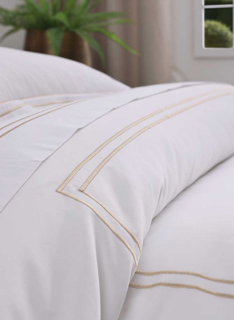Empire Luxury Hotel Quality Duvet Cover Set 500TC- Champagne