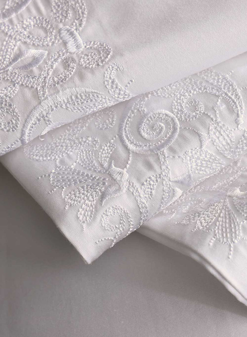 Fion Luxury Hotel Quality 500TC Oxford PC Pair - White