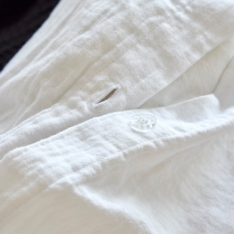 Christy Organic Cotton Retreat Plain Dyed Sheets Duvet Covers White