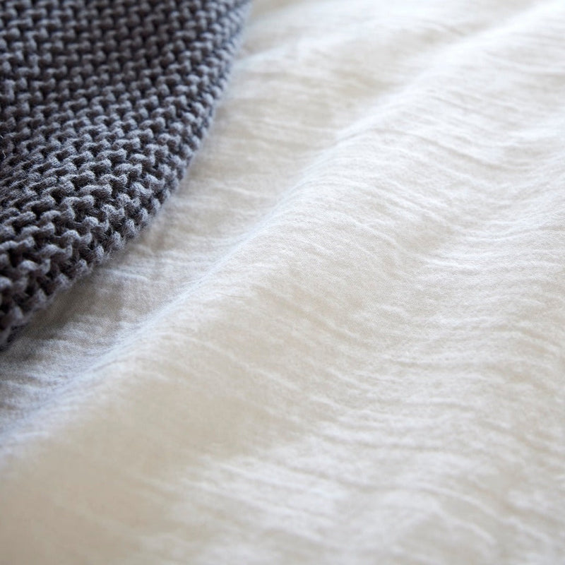 Christy Organic Cotton Retreat Plain Dyed Sheets Duvet Covers White