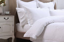 Heirloom Picot Stitch Duvet Cover Set - White